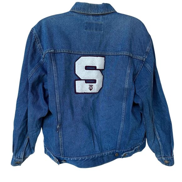 Vintage Wrangler Hero Jean Jacket Medium Blue Denim Scott Band Men's Size Large - Picture 2 of 9